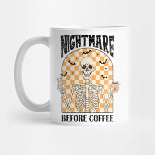 "Nightmare Before Coffee" Skeleton Drinking Coffee Mug